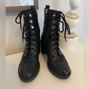 Marc Fisher Lanie Chunky Combat Boots